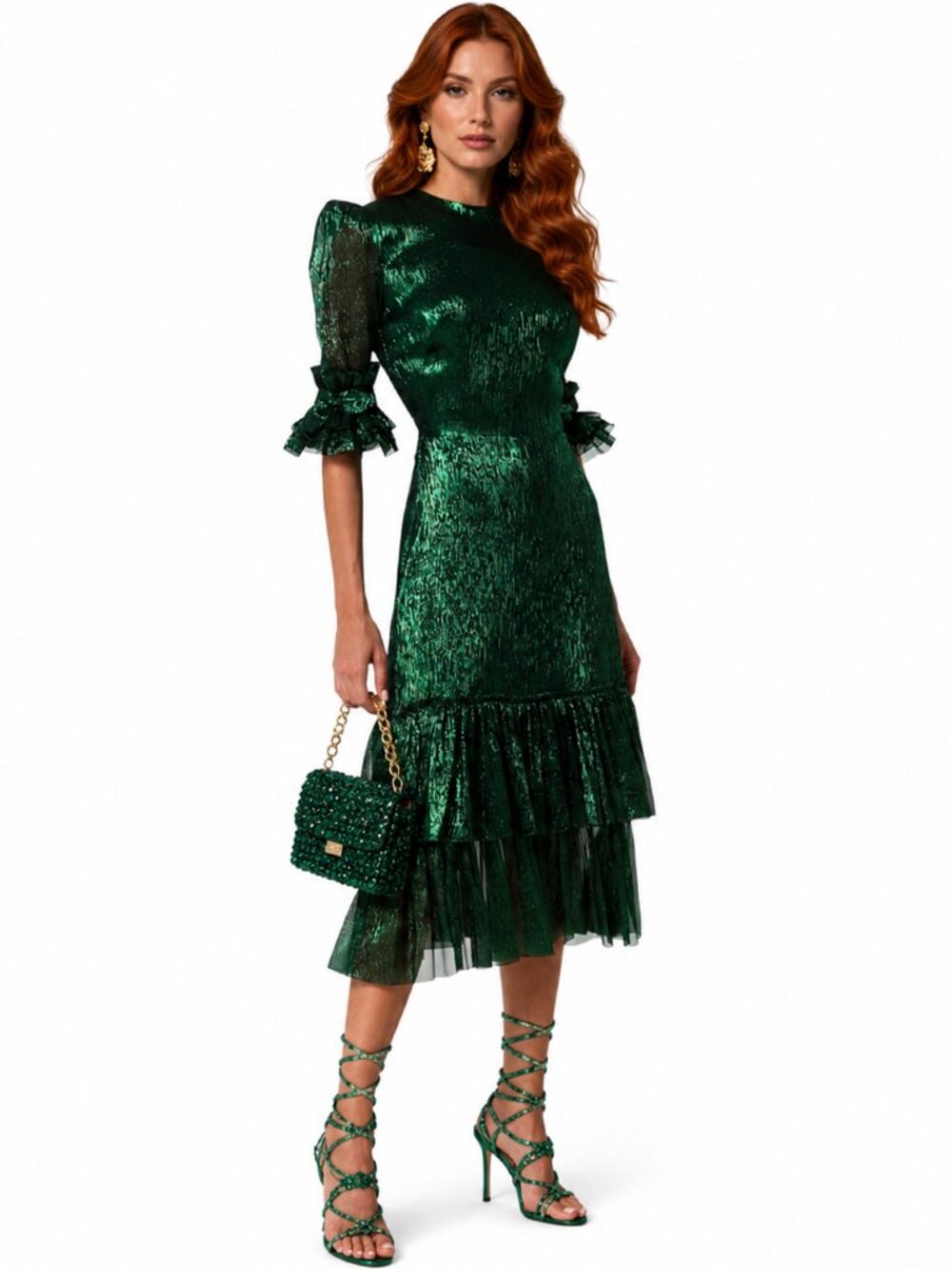 The Vampire's Wife Veneration Dress in Leaf Print Size S/M NEW